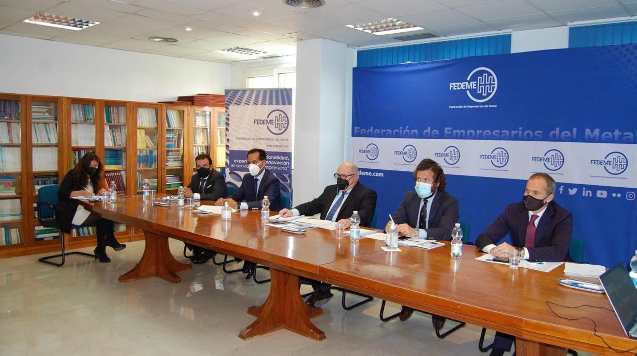 La directiva de Fedeme durante la asamblea general anual de la organización que se celebró de forma telemática