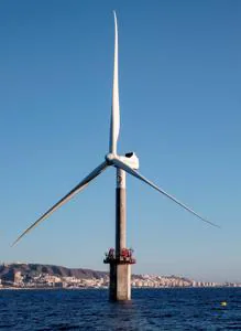 El único aerogenerador fijo de España se encuentra en la costa noreste de la isla de Gran Canaria.