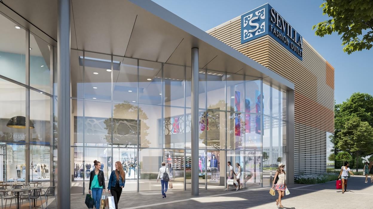 Aspecto que mostrará el complejo Sevilla Fashion Outlet cuando sea ampliado y reformado