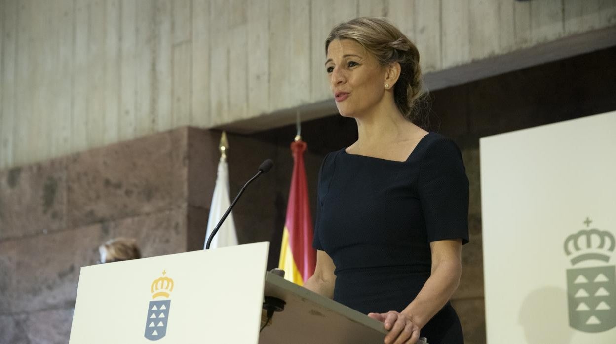 La ministra de Trabajo, Yolanda Díaz