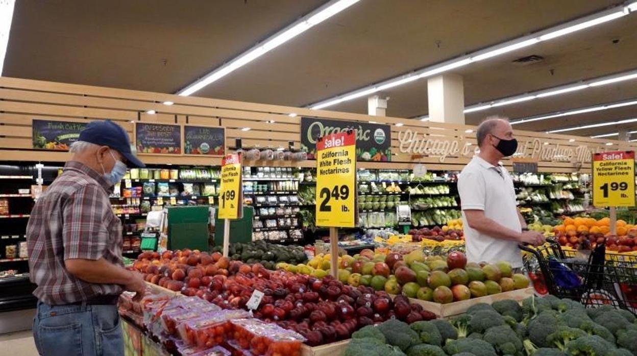 Imagen de un supermercado ayer en Chicago, Illinois.