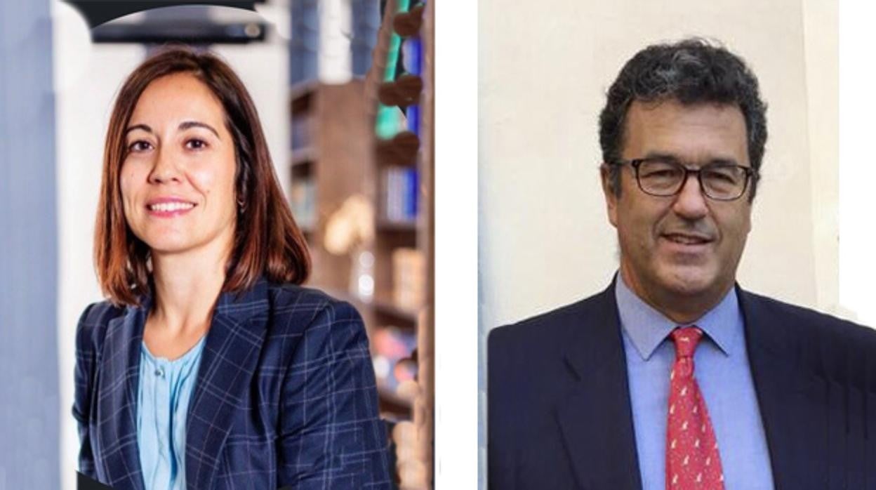 Cristina Vidal, consejera de Abengoa, y Juan López-Bravo, presidente de la multinacional