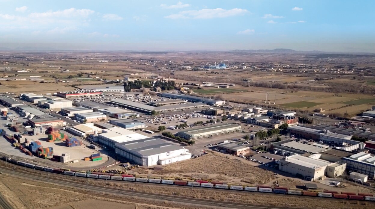Vista aérea del actual complejo de Mercazaragoza, que está ampliando su superficie en 10 hectáreas más