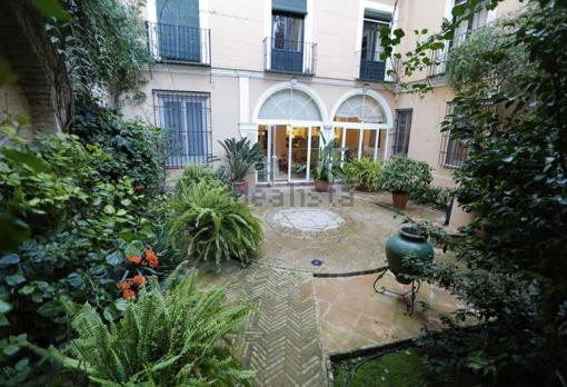 Frondoso patio de la vivienda