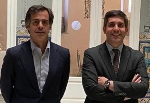 De izquierda a derecha, Manuel Fernandez Maza, nuevo CEO de Sanguino Corporate, y Manuel Sanjuán, también socio de la nueva firma