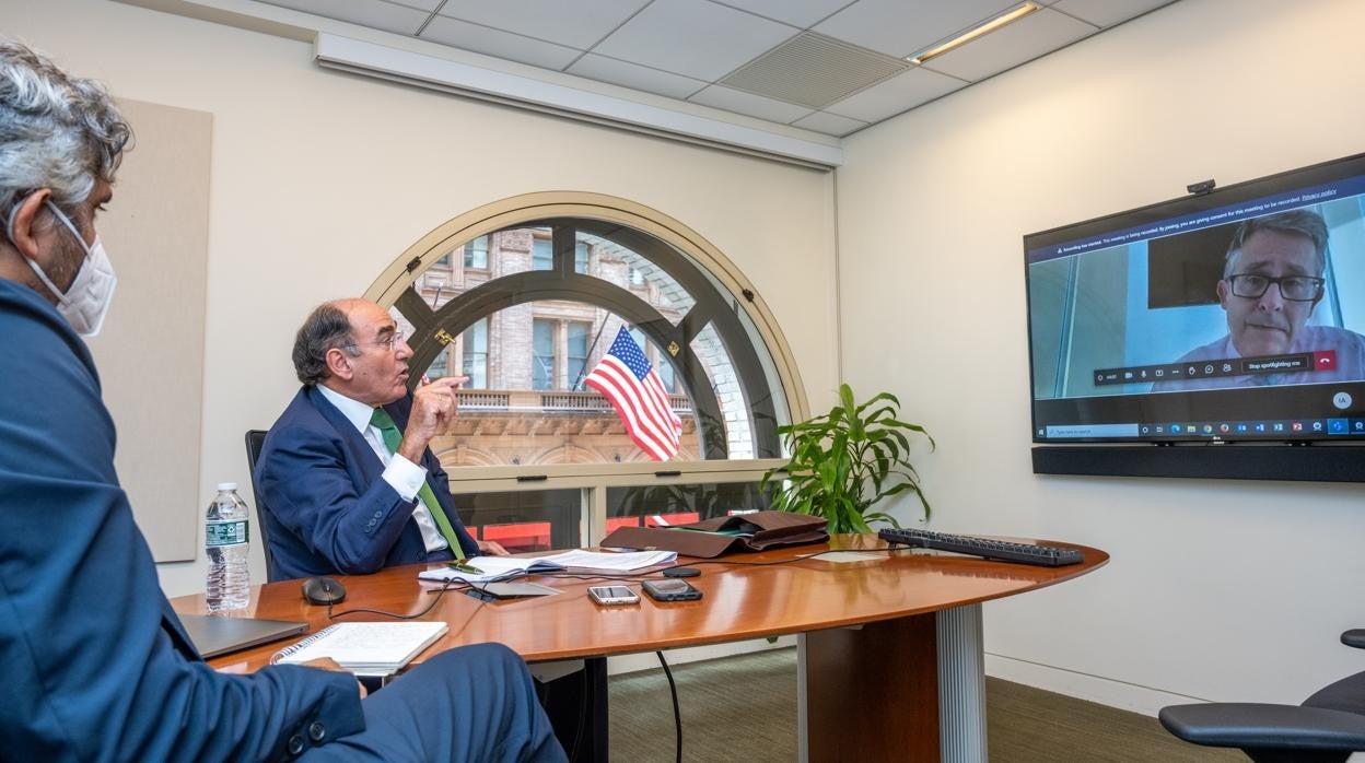 El presidente de Iberdrola, durante la entrevista con ABC