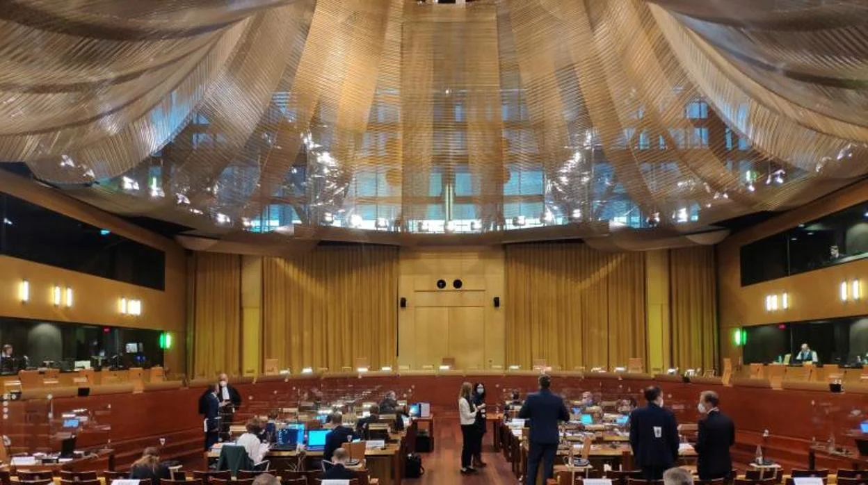 Interior del Tribunal General de la Unión Europea (TUE) cuya sede está en Luxemburgo