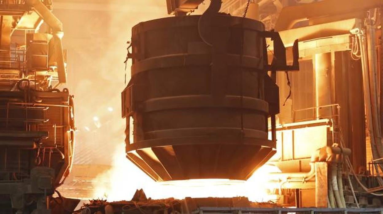 Horno eléctrico en una industria siderúrgica