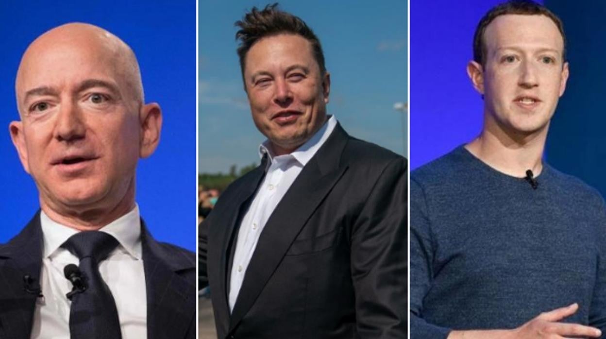 Jeff Bezos, Elon Musk y Mark Zuckerberg encabezan la lista de los más ricos del mundo