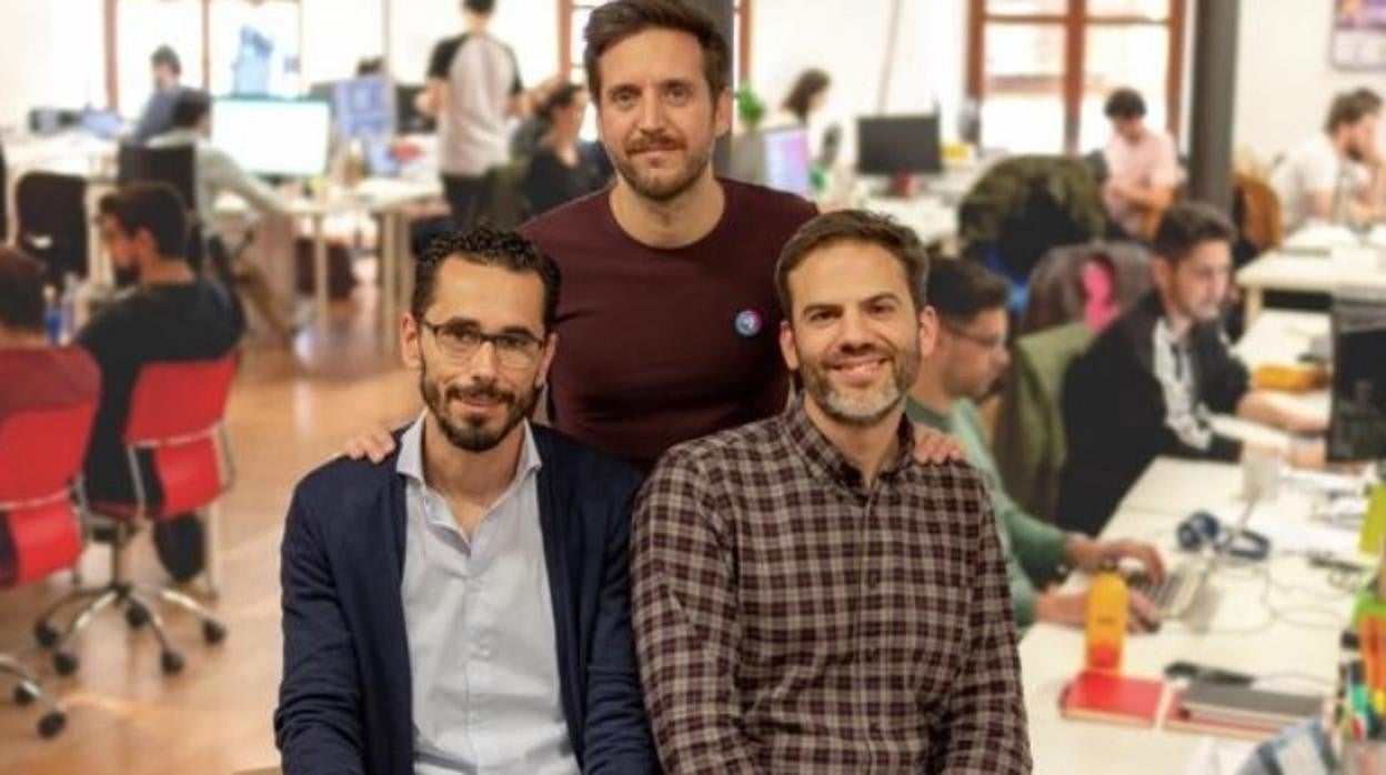 Chema Roldán, Luis García y Juan Rubio, los creadores de la aplicación de la startup cordobesa Genially