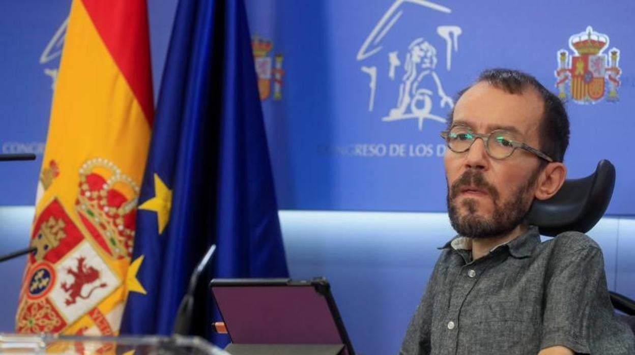 El portavoz de Unidas Podemos en el Congreso, Pablo Echenique