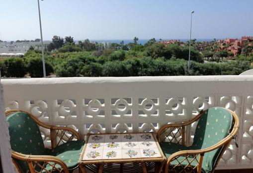 Terraza del piso en Estepona