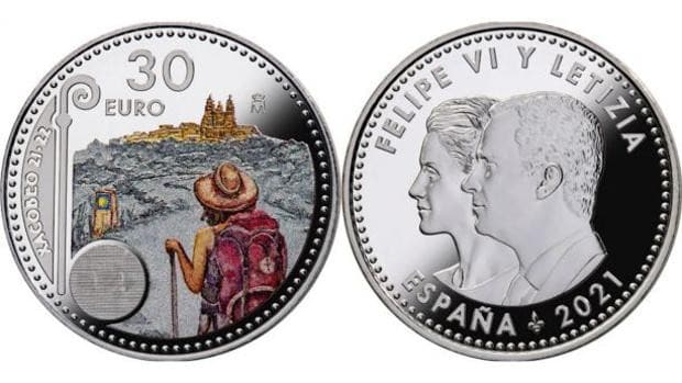 Así es la moneda de 30 euros de la Fábrica de Moneda y Timbre que conmemora el Año Santo Xacobeo