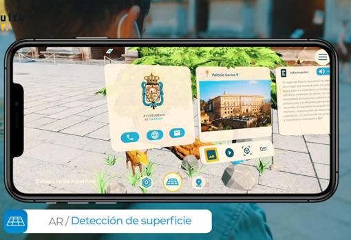 La aplicación CultuAR ofrece en la pantalla del móvil contenido dinámico e interactivo de enclaves que se visitan