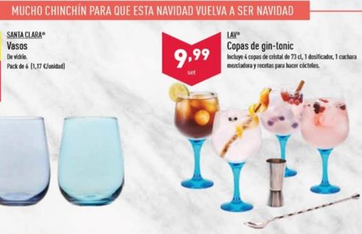 Vasos y copas de gin-tonic