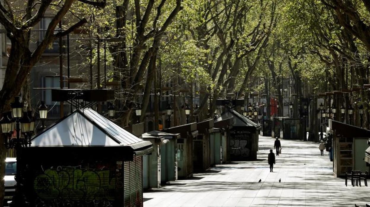 Imagen de Las Ramblas durante los confinamientos de la pandemia