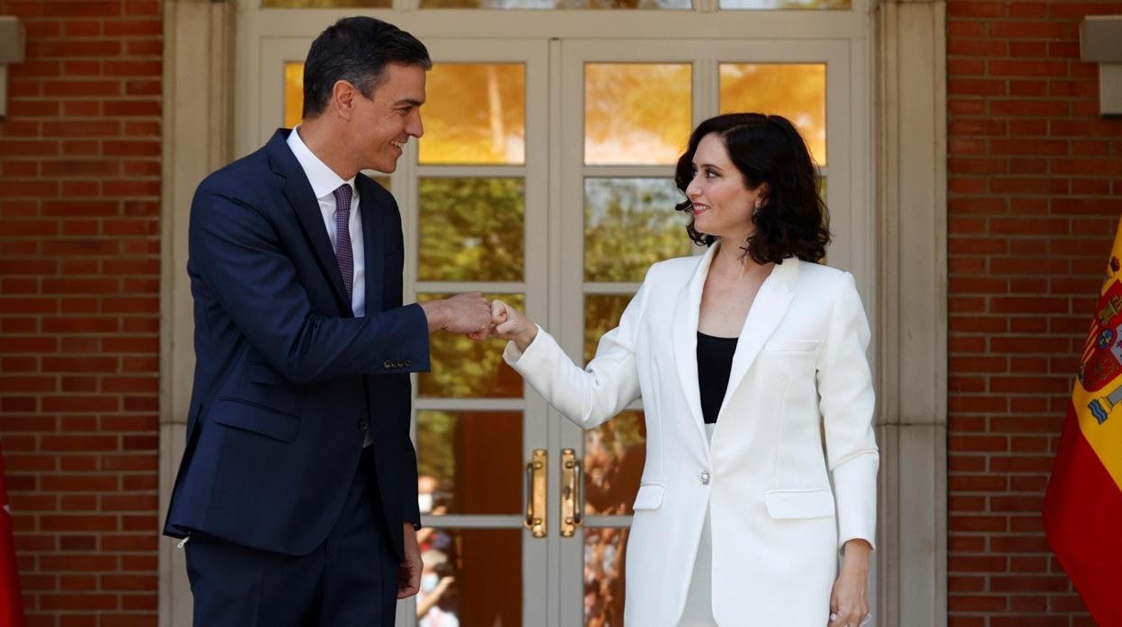 Pedro Sánchez e Isabel Díaz Ayuso