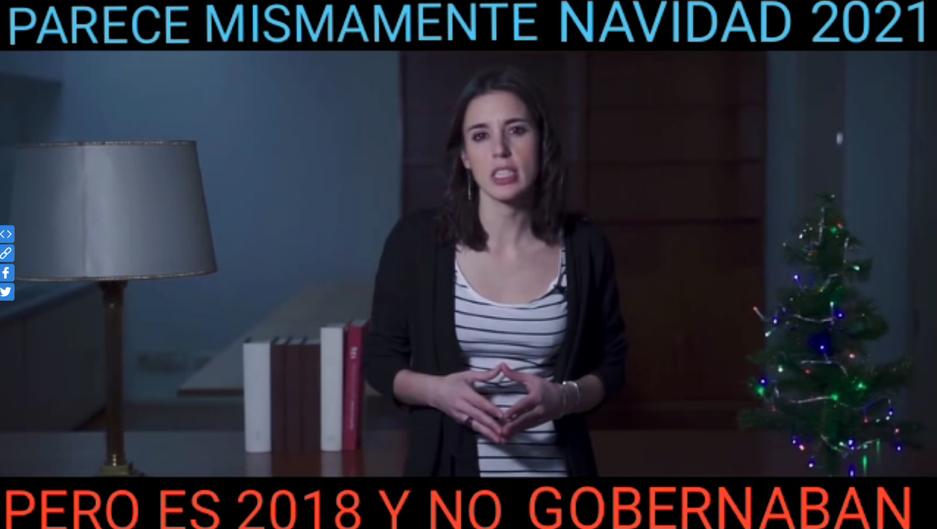 Las redes rescatan una felicitación navideña de Podemos en 2018 criticando los altos precios de la luz