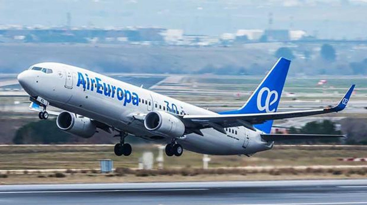 Un avión de la compañía Air Europa