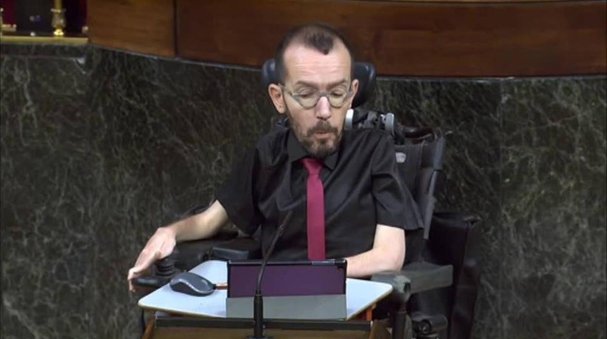 Pablo Echenique, en el Congreso de los Diputados