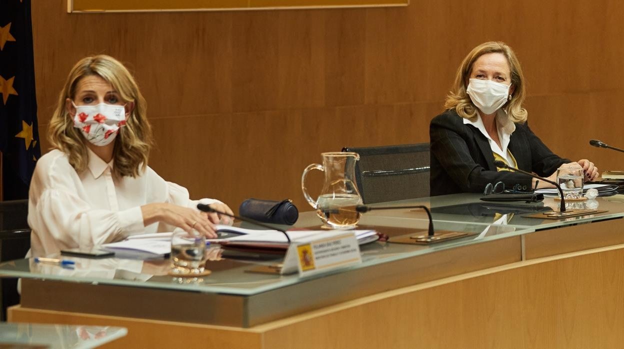 Yolanda Díaz y Nadia Calviño