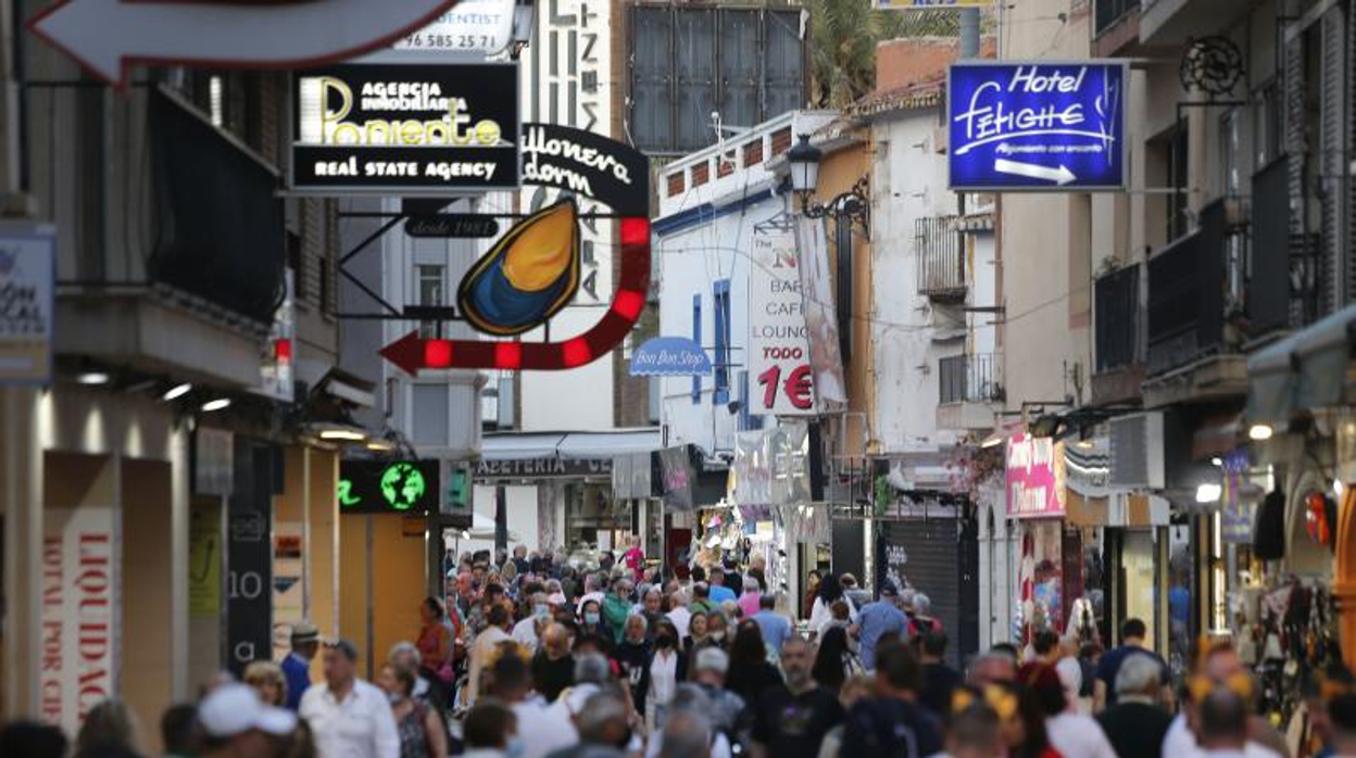 Turistas en Benidorm