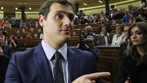 Albert Rivera, este jueves en el Congreso de los Diputados