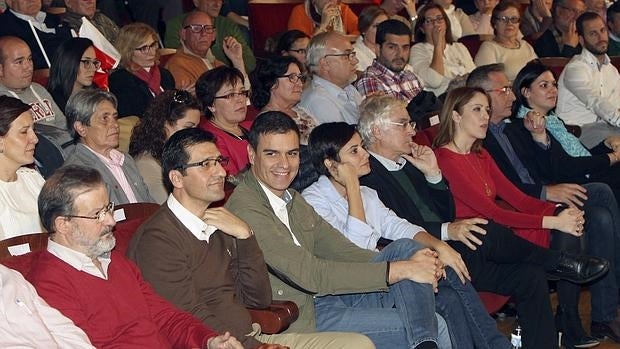 Pedro Sánchez, ayer por la tarde en el acto de arranque de campaña en Tomelloso (Cuudad Real)