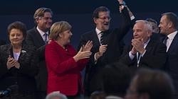 Rajoy, con merkel y otros dirigentes europeos en el congreso del PPE