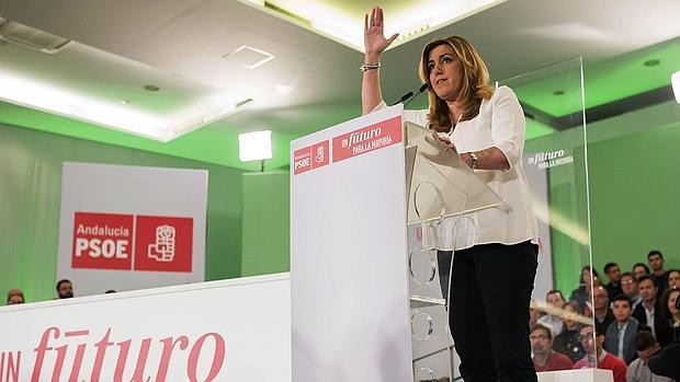 La presidenta de la Junta de Andalucía, Susana Díaz, en un acto en Málaga