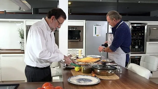 Rajoy, el pasado miércoles en el programa de Bertín Osborne «En tu casa o en la mía» (TVE)