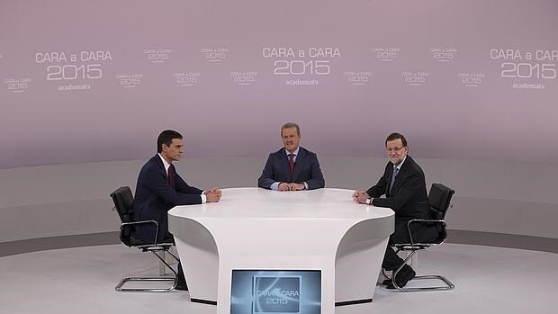Imagen del debate entre Mariano Rajoy y Pedro Sánchez