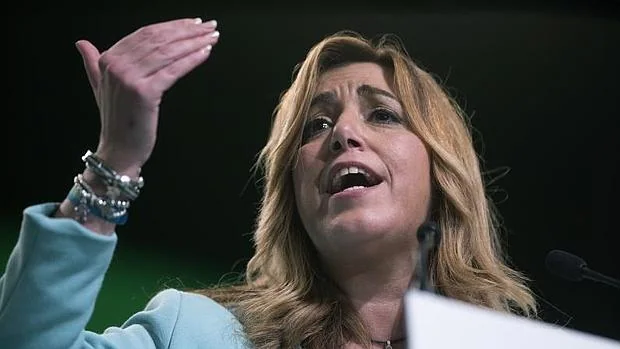 Susana Díaz, en un acto electoral en Torremolinos, Málaga