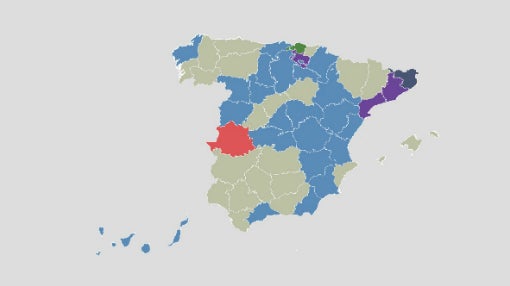 Podemos se hace fuerte en las provincias más pobladas