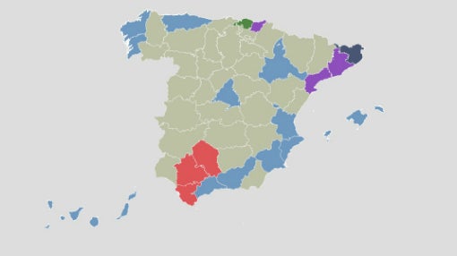 Podemos se hace fuerte en las provincias más pobladas