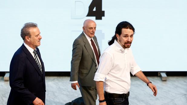 Pablo Iglesias a su llegada al debate a cuatro