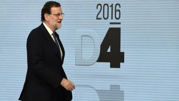 Mariano Rajoy este lunes antes del debate