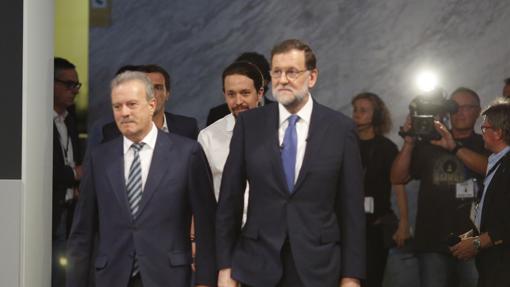 Mariano Rajoy, a su llegada al debate a cuatro, el pasado lunes