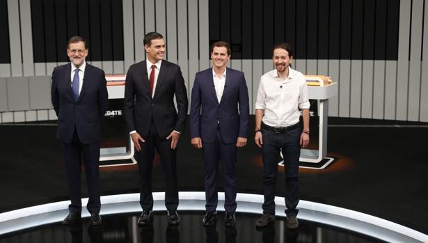 El "look" de los cuatro candidatos el día del debate