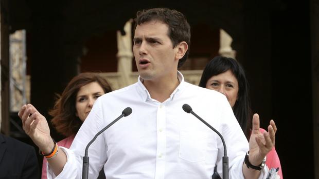 Albert Rivera, en un acto de la campaña