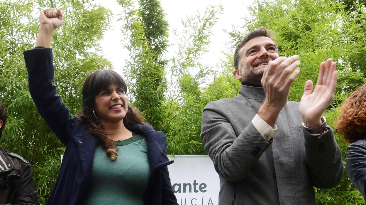 Rodríguez y Maíllo, en un acto de precampaña electoral en el Real Jardín Botánico de Córdoba