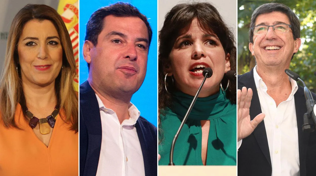 Susana Díaz (PSOE-A), Juanma Moreno (PP-A), Teresa Rodríguez (Adelante Andalucía) y Juan Marín (Cs) debatirán en Canal Sur antes de las elecciones en Andalucía 2018