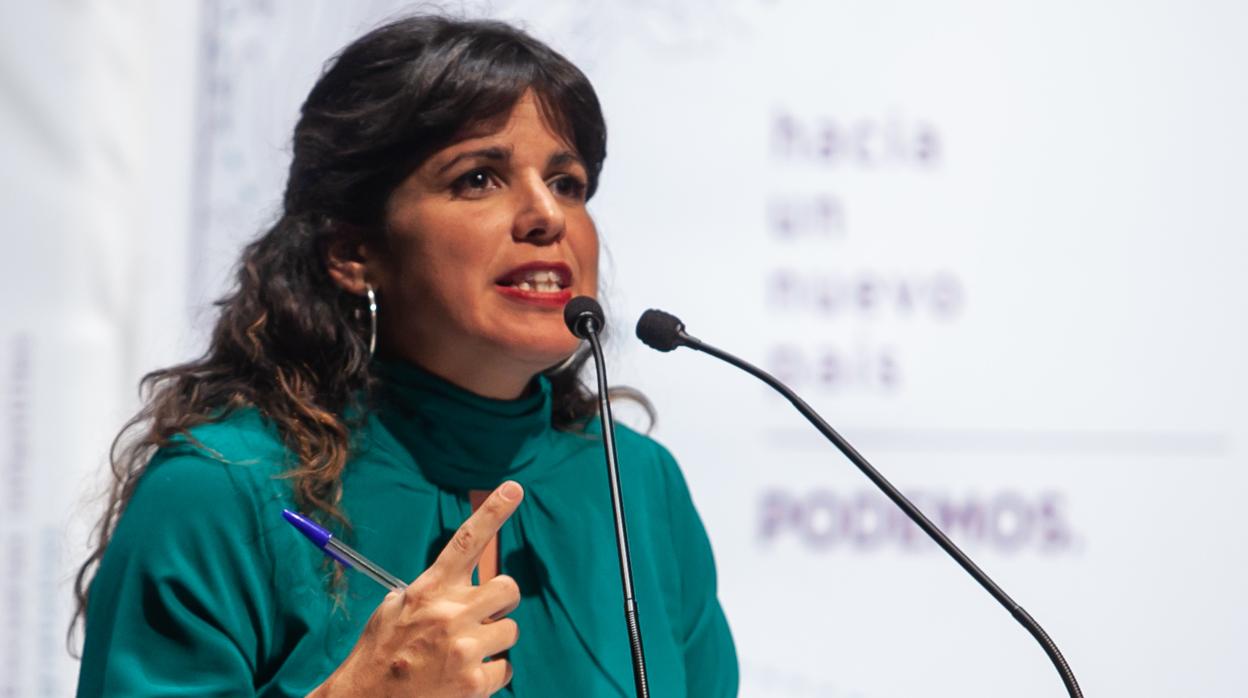 La candidata de Adelante Andalucía a la Presidencia de la Junta, Teresa Rodríguez, en un acto reciente