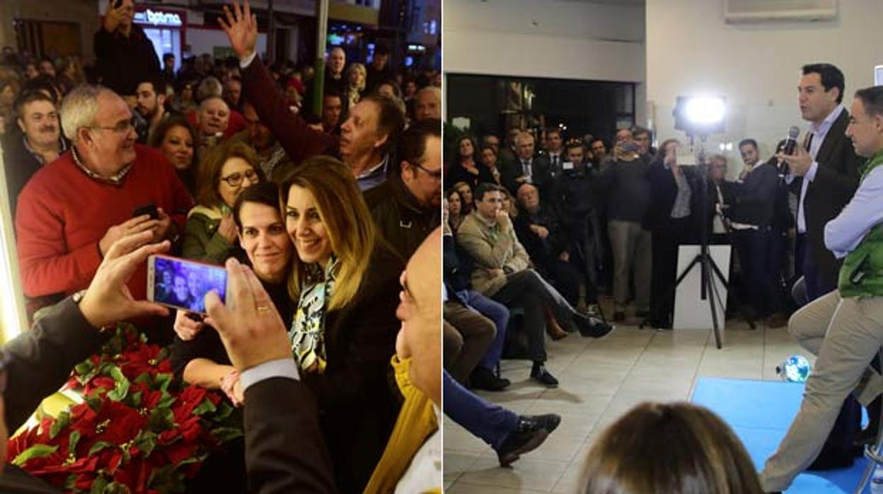 Susana Díaz este miércoles en Puente Genil y Juanma Moreno con empresarios de Marbella