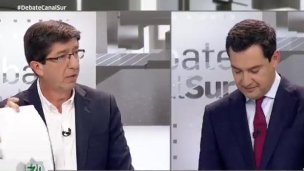 La «idea feliz» del equipo naranja en el debate de Canal Sur de las elecciones andaluzas