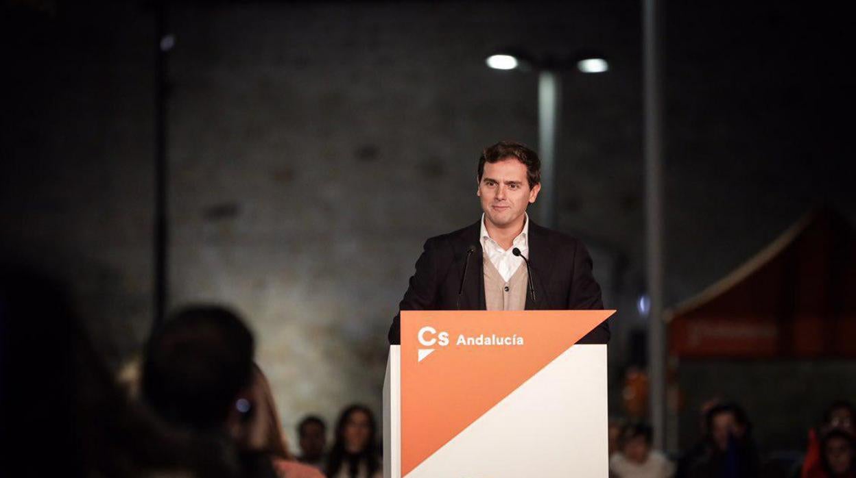 Albert Rivera, durante el mitin