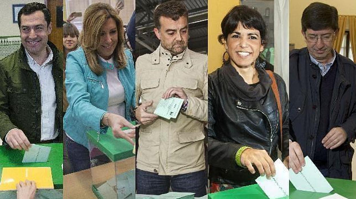 Candidatos ejerciendo su derecho al voto