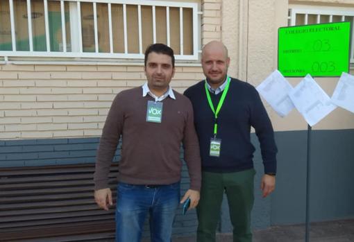 El presidente de Vox en Almería, Juan F. Rojas y el número dos por Almería, Rodrigo Alonso