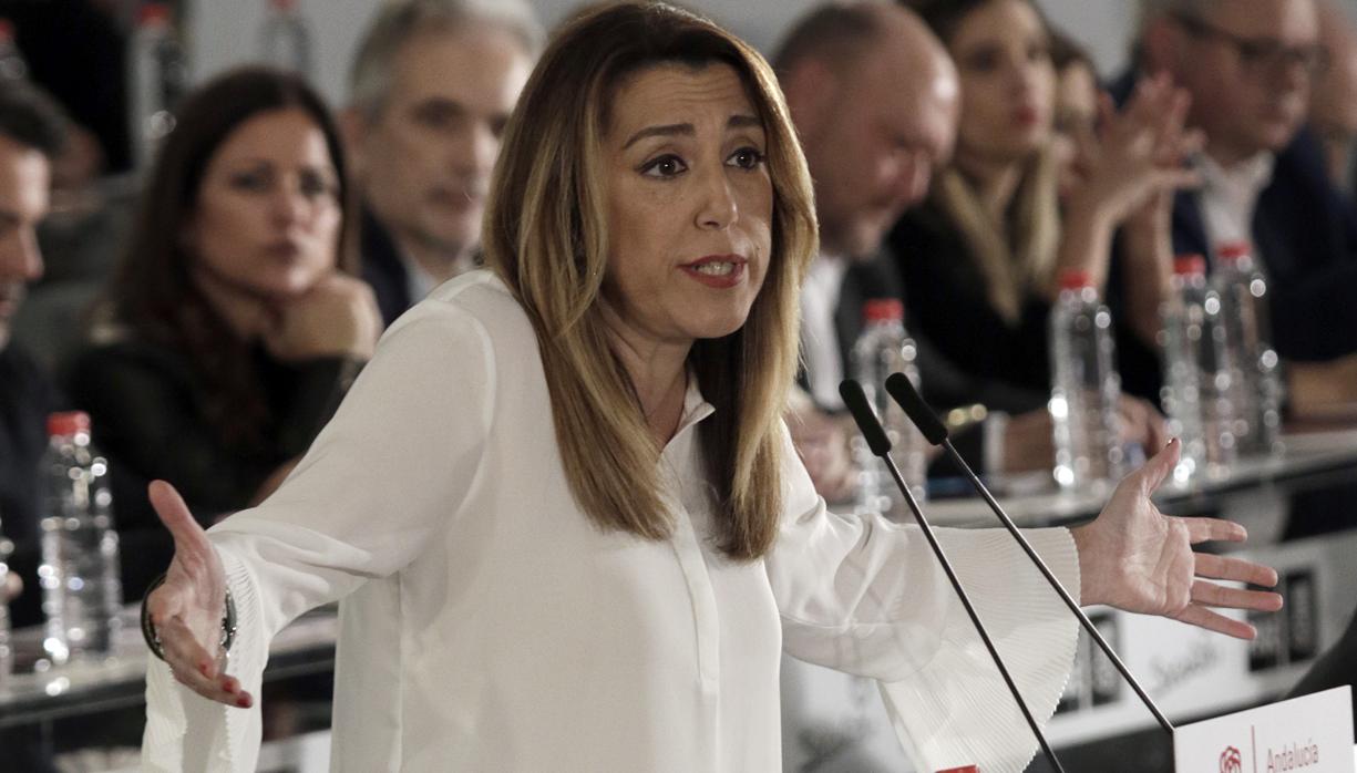 Susana Díaz en el comité director del PSOE andaluz celebrado el pasado lunes