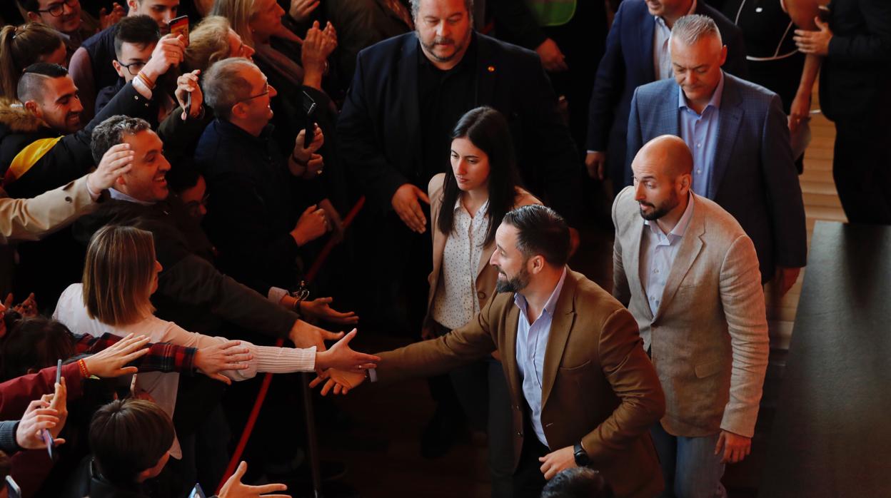 Santiago Abascal, en un acto en Valladolid